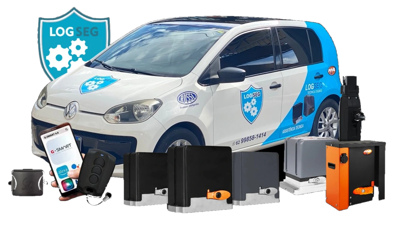Carro plotado Logseg Tecnologias com motores PPA, Rossi e Garen — Assistência técnica em Goiânia